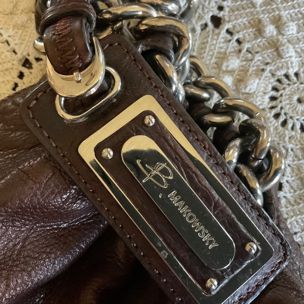 B.Makowsky all leather handbag